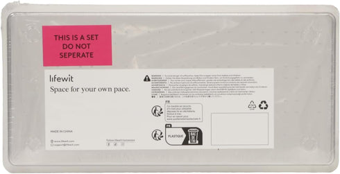 Lifewit Silverware Drawer Organizer, 5.75" x 11.65" Clear Utensil Tray, Stackable Plastic Storage Box (2 Pack)