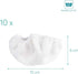 Navaris Microfibre Pads - Set of 10 Washable Replacement Cloths for Handheld Steam Cleaner 49454 - Floor, Wall Cleaning