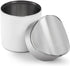 ZOOFOX 2 Pack Mini Trash Can, White Stainless Steel Garbage Bin with Swing Lid for Home, Office, and Kitchen