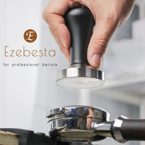 51mm Coffee Hand Tamper, 304 Stainless Steel Base Professional Espresso Press for Barista Tool