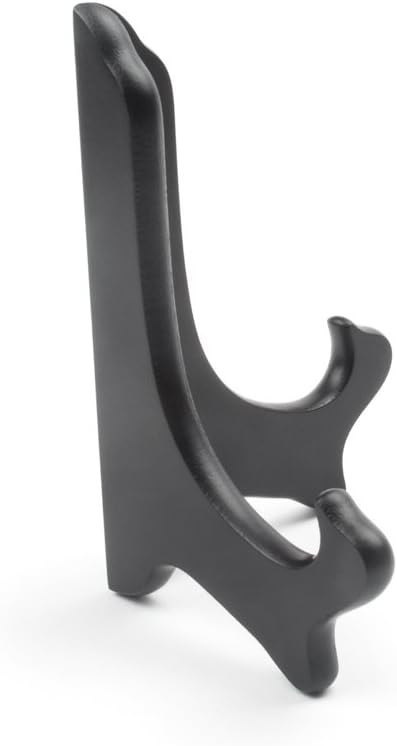 Fox Run Black Wood Plate Stand, 6-Inch