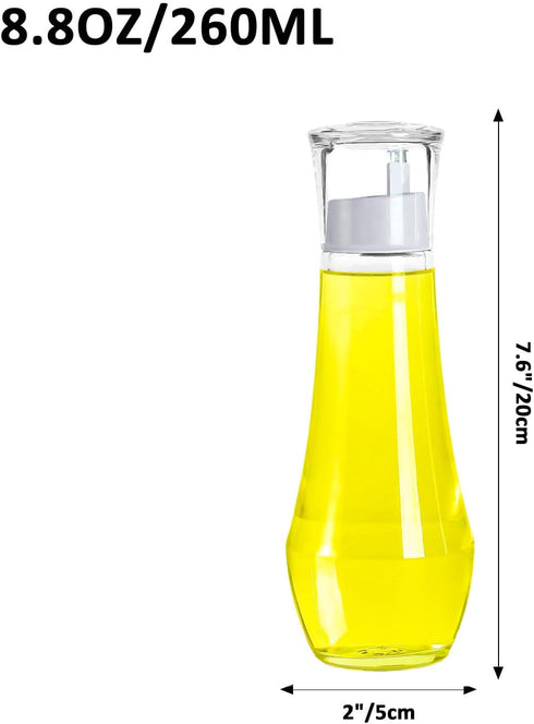 ZOBONETI 8.8 OZ, 1P Glass Mouthwash Dispenser For Bathroom, Mouth Wash Dispensers With Cup, Mouthwash Container Bottle