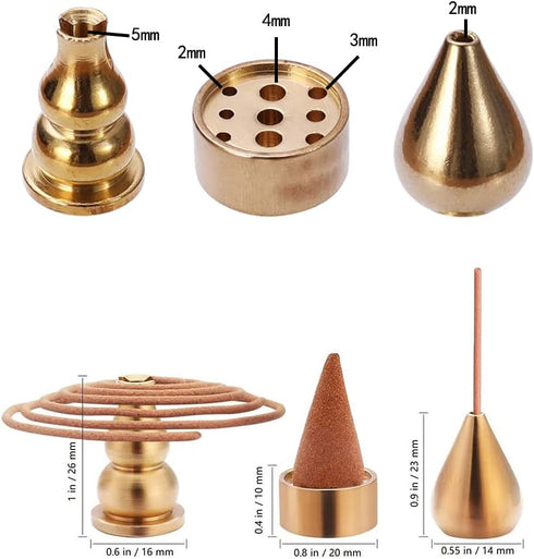 Miupoo Metal Incense Burner Holder, Cone, Coil & Stick Holders, 3 Styles