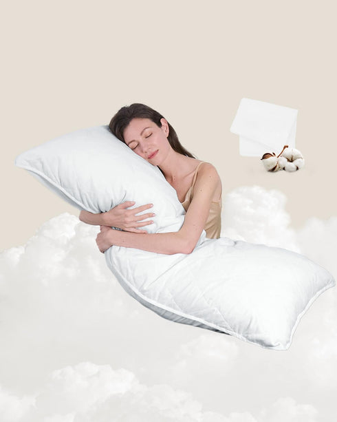 ZonLi Body Pillows for Adults, Quilted Long Pillow for Bed, Body Pillow