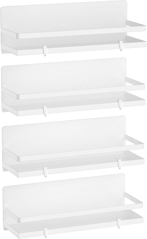 Magnetic Spice Rack, Moveable Magnetic Shelf Organizer for Kitchen, 4 Packs for Refrigerator and Microwave Storage