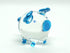 Pig Miniature Figurines, Hand Painted Blown Glass Art Collectible Gift Decor, V1 in Clear Blue