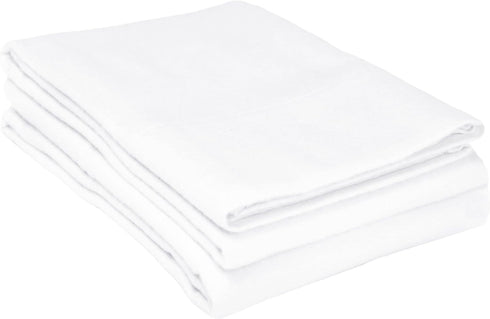 Superior Flannel Cotton Pillowcase Bedding Set, 2 Pillow Covers, Standard, White