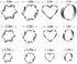 Metal Cookie Cutters Set - 12Pcs Heart, Star, Round, Flower Cookie Cutters for Baking