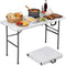 ZENY 4ft Portable Folding Table Plastic Indoor Outdoor Picnic Party Camp Dining