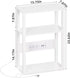 3-Tier YUFAM Small Narrow Wood Side Table with Charging Station, Skinny Nightstand for Small Space, Slim Bedside Table