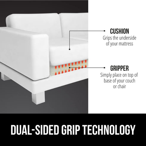 GORILLA GRIP Non Slip Couch Gripper, Prevents Couches from Sliding, Holds Bed in Place