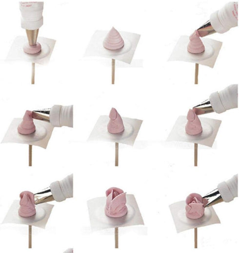 EORTA 1500 Pcs Flower Lifter Paper, Disposable Piping Flower Transfer Wax Paper for Cake Decoration, 3 Sizes