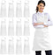 Syntus 12 Pack Bib Apron, Unisex Aprons Adjustable 100% Cotton with 2
