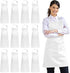 Syntus 12 Pack Bib Apron, Unisex Aprons Adjustable 100% Cotton with 2