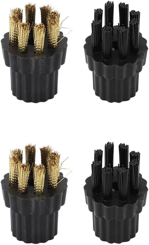 Moongiantgo Brush Accessories for Handheld High Pressure Steam Cleaner - Includes 2 Copper and Plastic Brushes