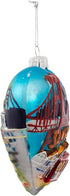 Kurt Adler 4" San Francisco Glass Heart Cityscape Ornament