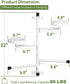 2-Tier 160 Window Plant Shelves, Rotating Indoor Wall Mounted Plant Holder Shelf for Haning Multiple Plants, Floating