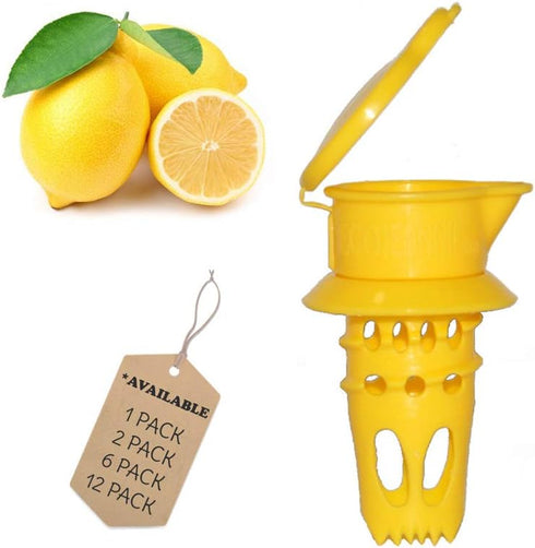 6 Pack Citrus Tap, Portable & Recyclable Lemon Juicer Faucet, Lime Squeezer, Juice Extractor- BPA Free Hormone Free