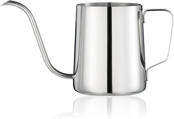 PARACITY Pour Over Kettle, Gooseneck Spout Coffee Tea Pot 12OZ for Camping Coffee Maker, Stainless Steel