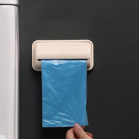 Apricot Trash Bag Dispenser Roll Holder, Kitchen Plastic Bag Holder for Wall Mount Garbage Bag Storage