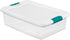 STERILITE Latching Storage Box with See-Through Base, 32-Qt