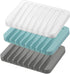 3PCS Premium Silicone Self Draining Soap Holder - Soap Saver for Shower, Bathroom, Kitchen, Easy Clean, Keep Soaps Dry