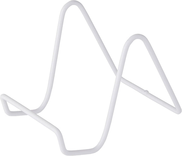 Bard's Vinyl Covered White Wire Easel Stand, 4" H x 3.5" W x 5.5" D