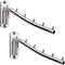 2 Pcs Folding Wall Mounted Clothes Suit Hangers Rack - Heavy Duty Stainless Steel Coat Hook for Bathroom, Bedroom