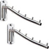 2 Pcs Folding Wall Mounted Clothes Suit Hangers Rack - Heavy Duty Stainless Steel Coat Hook for Bathroom, Bedroom