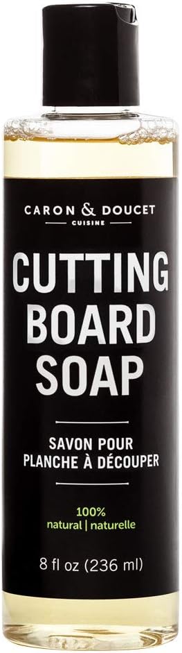 CARON & DOUCET Cutting Board Cleaning Soap, 100% Plant-Based, Lightly Scented Rosemary & Lemongrass (8 oz)