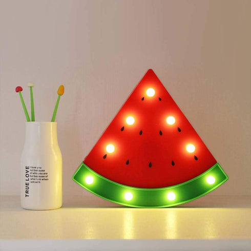 GUOCHENG Watermelon Marquee Light Decor Light LED Night Light Battery Operated Night Table Lamps for Nursery Children