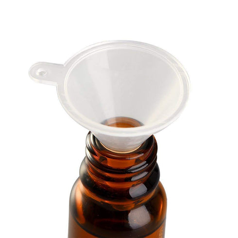 Mini Funnel 5-Pack for Lab Bottles, Sand Art, Perfume, Spice, Essential Oil, Food Grade Small Plastic (Clear)