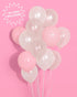 xo, Fetti Party Decorations Pink Latex + Iridescent Foil Bow Balloons - 20 pk | Bachelorette Decorations, Bow Birthday Party, Bridal Engagement Decor, Coquette Cute, Baby Shower, Tea Ribbon Decor