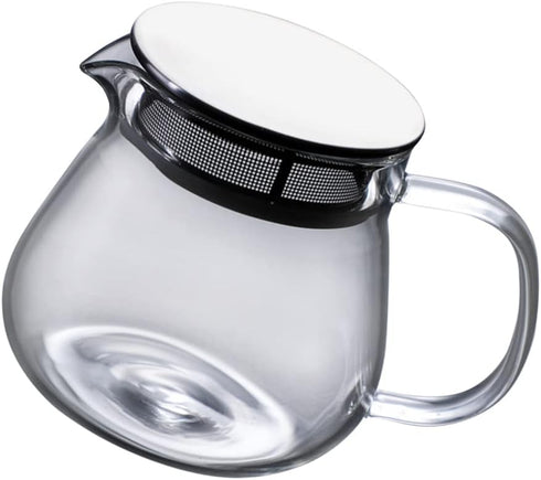 Hemoton Glass Teapot with Stainless Steel Infuser Lid Stovetop Clear Tea Kettle Teapot Blooming and Loose Leaf Tea Maker Tea Brewer for Camping, Travel 460 ml