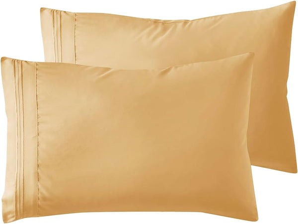 Nestl Camel Pillow Cases, Soft Queen Size Set of 2, 20x30 Inches
