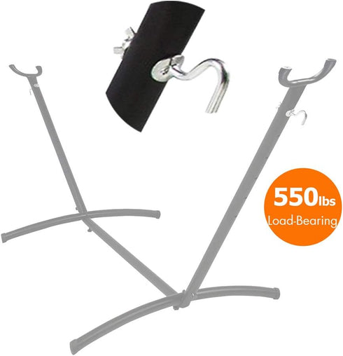Zinc Heavy-Duty Replacement Hooks Holding Hammock Fit 3/8 Inch Dia. 1-1/4 to 2 Inch Long Hole on Hammock Stand - 2 Packs