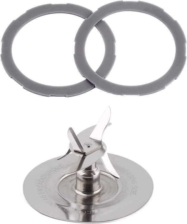 Replacement Blender Parts for Oster Pro 1200, Includes Stainless Steel Cutter Blade and 2Pcs Silicone Rubber Gaskets