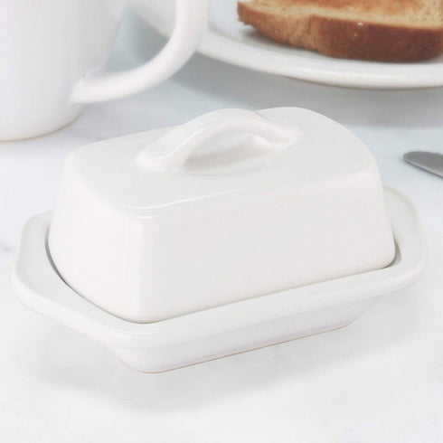 Chantal Mini Butter Dish in Elegant White