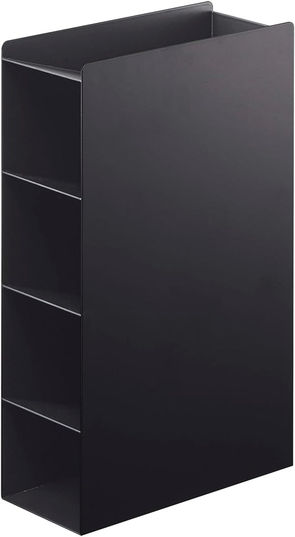 Yamazaki Home Tower 4-Tier Plastic Food Wrap or Aluminum Foil Organizer, Metal Kitchen Storage Holder