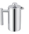 Acouto 350ml Double Wall Stainless Steel Coffee Maker, French Press Tea Pot with Filter