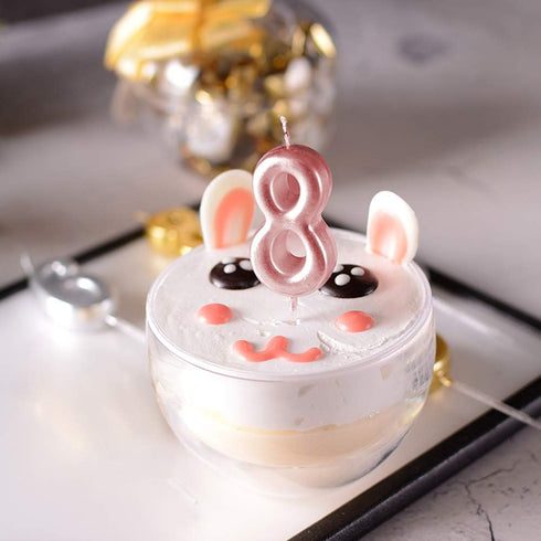 9th Birthday Candle Nine Years Pink Happy Birthday Number 9 Candles for Cake Topper Decoration for Party