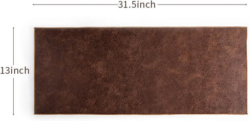 1331.5 Inch Waterproof PU Leather Table Runner, Vintage Coffee/Tea Mats, Heat Resistant & Wipe Clean, Bedside