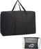 Black Large Storage Bags, 150L Waterproof Foldable Travel Duffle Bag with Reinforced Handles, Heavy Duty Moving Bags