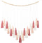 DrCor Blush Pink Boho Macrame Wall Hanging Handmade Rose Gold Tassel Decor