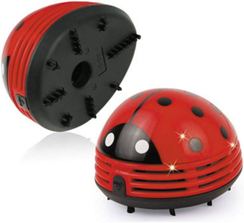 Ladybug Mini Vacuum Cleaner, Portable Corner Desk Dust Sweeper, 1Pcs