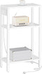 TUTOTAK Narrow Side Table with Charging Station,Small End Table with USB Ports