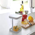 Originals Metal Countertop Trash Can, Garbage Bag Holder for Home Kitchen (White)