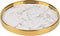 Round Marble Vanity Tray - Decorative Catchall Organizer for Perfume, Jewelry, Cosmetics (Dia 8.6 inch)