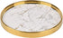 Round Marble Vanity Tray - Decorative Catchall Organizer for Perfume, Jewelry, Cosmetics (Dia 8.6 inch)