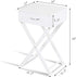 Table(1,White) Giantex Nightstand with Drawer X-Shaped Design Sofa Side Table for Living Room Bedroom Accent Furniture